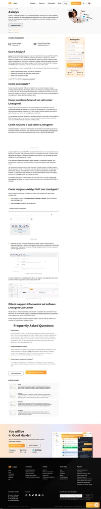 L'integrazione del provider VoIP Axialys con il tuo call center di LiveAgent è facile. Questo articolo te lo spiegherà passo dopo passo.