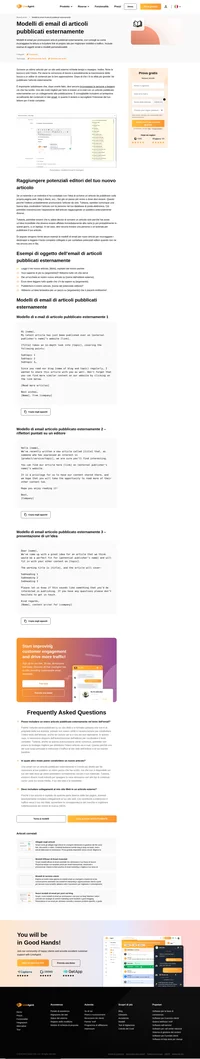 Dai un'occhiata ai nostri modelli di email per promuovere articoli pubblicati esternamente che rimandano al tuo sito. Ottieni più visualizzazioni con questi semplici suggerimenti!