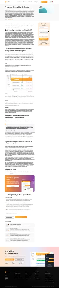 Il processo del servizio clienti è un sistema di regole e procedure operative standard che garantisce che i clienti siano assistiti in modo efficiente.
