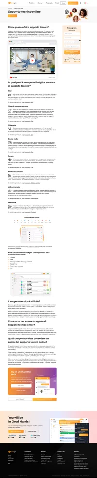Il supporto tecnico in linea è l'assistenza fornita ai clienti in linea (sul web). Può essere consegnato attraverso vari canali; Chat, email, ecc.
