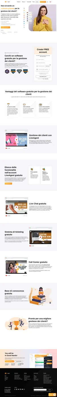 Cerchi un software gratuito per la gestione dei clienti? Dai un'occhiata ai vantaggi di LiveAgent e scopri se fa al caso tuo o registrati per un account gratuito.