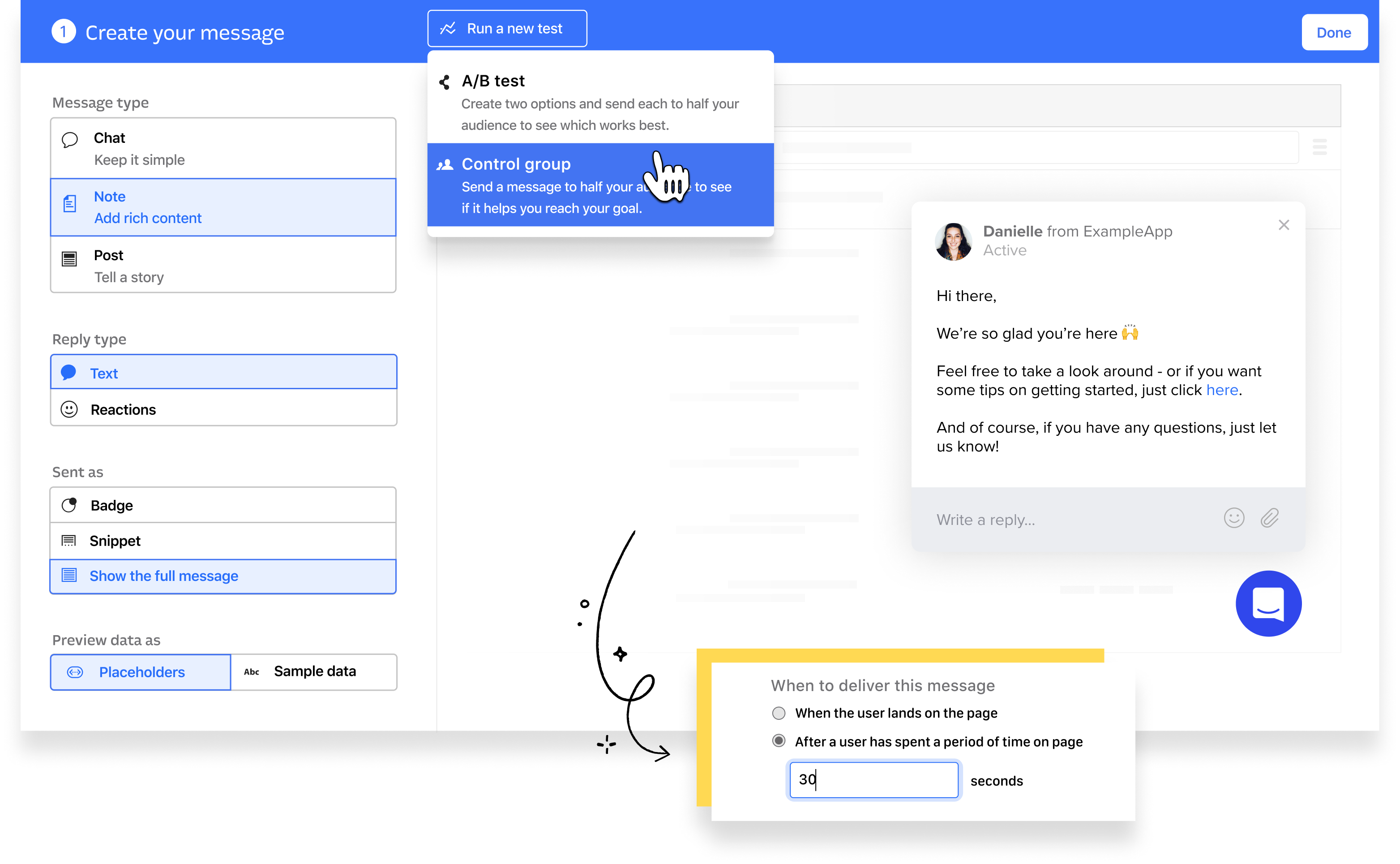 intercom - chat dal vivo in corso