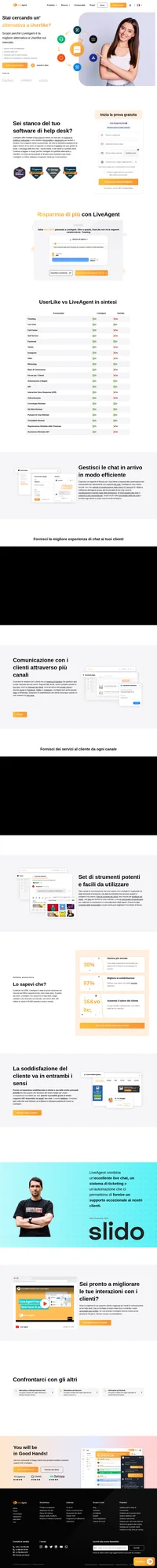 Passa a un ottimo software di live chat con un sistema di ticketing multicanale. Migliora il tuo help desk con le email, i social media e molto altro.