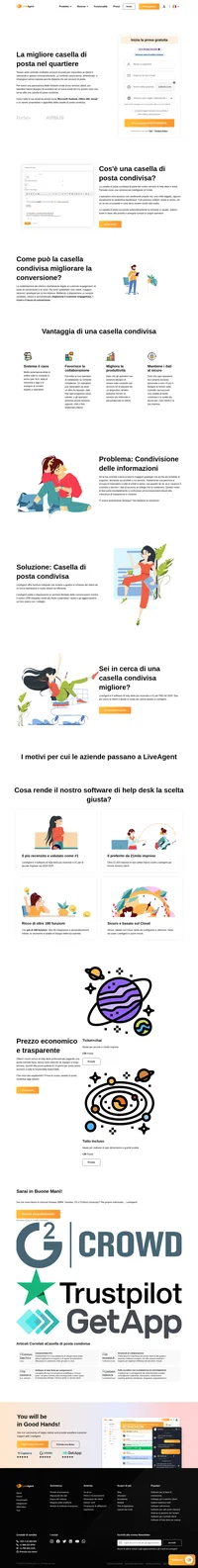 LiveAgent offre funzioni integrate superiori per aiutarti a gestire le richieste dei clienti da un'unica casella di posta in modo veloce ed efficiente.