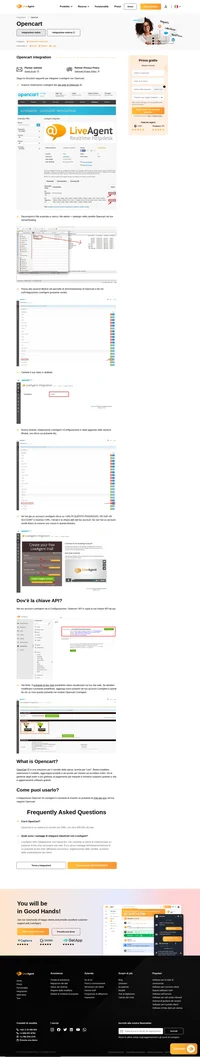Prenditi cura dei tuoi clienti sui tuoi siti Web Opencart con la live chat. L'integrazione di Opencart per LiveAgent ti consente di posizionare un pulsante di live chat sul tuo web.