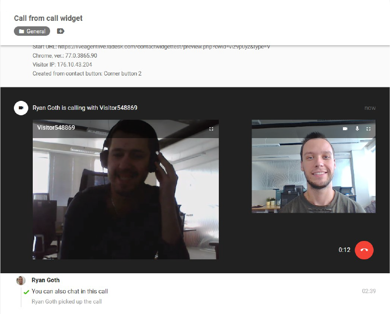 gratuito-call-center-software-funzionalitร -Video-Chat-LiveAgent