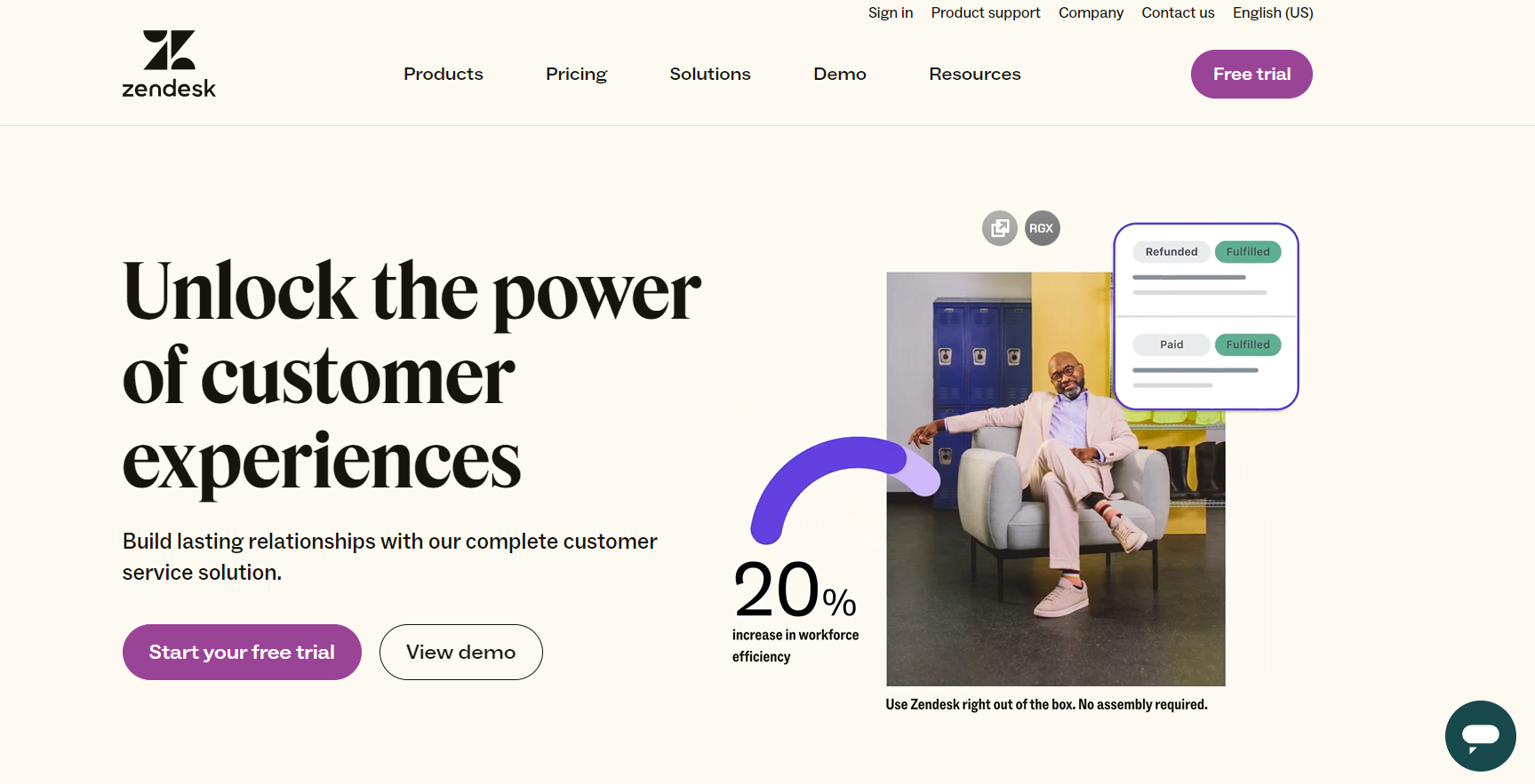 Homepage software Zendesk Call Center