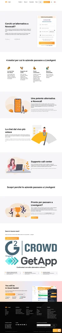 Cerchi un'alternativa a Novocall? Non cercare oltre, LiveAgent può subentrare nel lavoro. Dai un'occhiata alle sue caratteristiche e capacità principali.