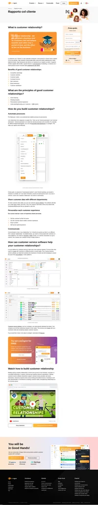 La relazione con il cliente inizia quando un cliente inizia a trattare con la tua azienda. Crea una risposta predefinita efficace con LiveAgent.