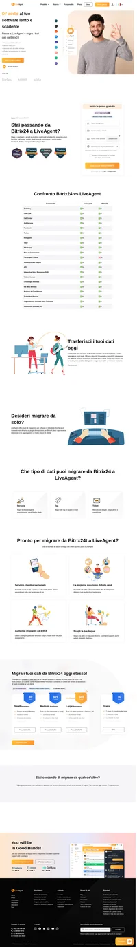 LiveAgent è il software di help desk numero 1 per le PMI nel 2019 e nel 2020. Vuoi migrare da Bitrix24 a LiveAgent? Ci pensiamo noi!