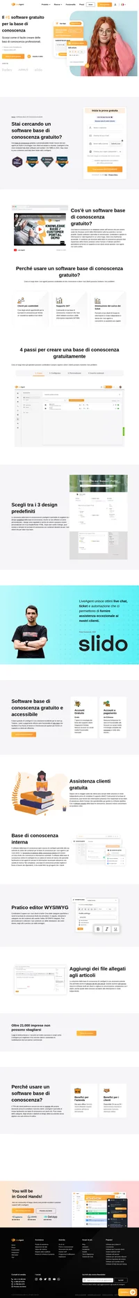 Se stai cercando una base di conoscenza gratuita, LiveAgent può fare al caso tuo. Dai un'occhiata al nostro help desk e scopri di più.