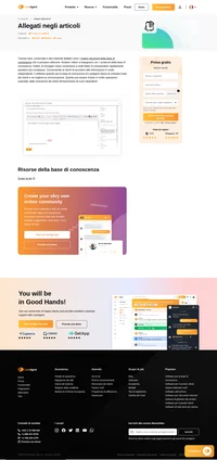 Allega i file ai tuoi articoli sulla base di conoscenza. Prova le funzionalità di LiveAgent - Allegati negli articoli. Leggi di più a riguardo negli articoli.