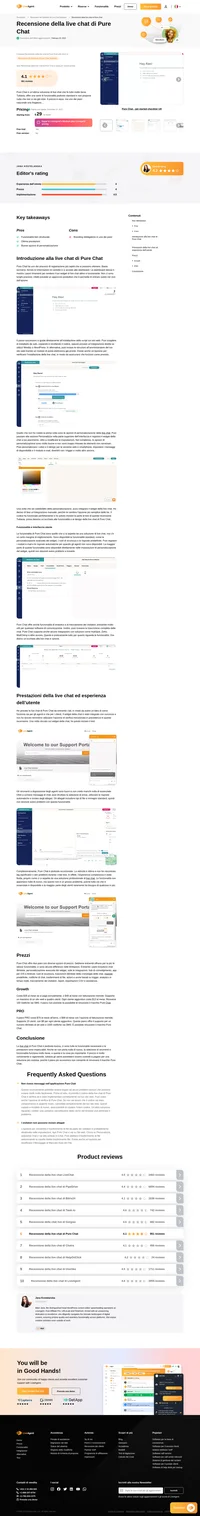 LiveAgent offre supporto e-mail, live chat, social media, call center e base di conoscenza. LiveAgent ha il widget di live chat più veloce sul mercato, con un tempo di visualizzazione della chat di 2,5 secondi.