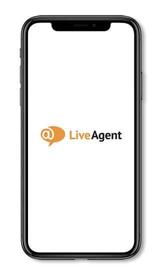 logo liveagent su tutto lo schermo iphone