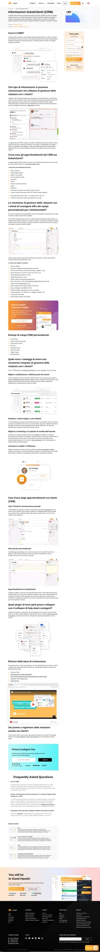 Memorizza i dati dei clienti e conserva le informazioni nei tuoi ticket tramite Informazioni Ticket/clienti (CRM). In questo modo, puoi essere sempre preparato e informato.