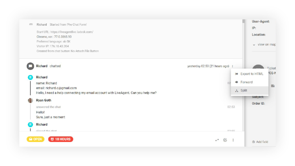 dividi-ticket-LiveAgent