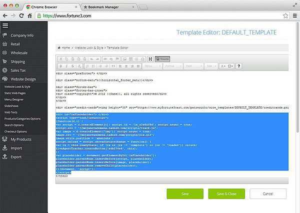 fortune3-liveagent-integrazione  integrazione di fortune3 LiveAgent