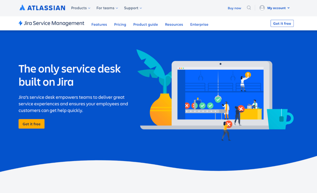 Homepage del sistema di ticketing Jira