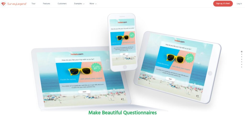 Home Page di Survey Legend 