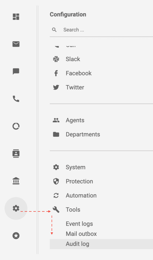 Navigazione del Registro Attività \ Audit su LiveAgent