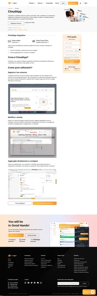 L'integrazione di CloudApp per LiveAgent porta la condivisione dello schermo a un livello superiore. Condividi il tuo schermo istantaneamente e comodamente da LiveAgent.