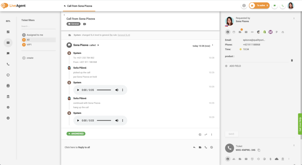 Registrazioni delle chiamate